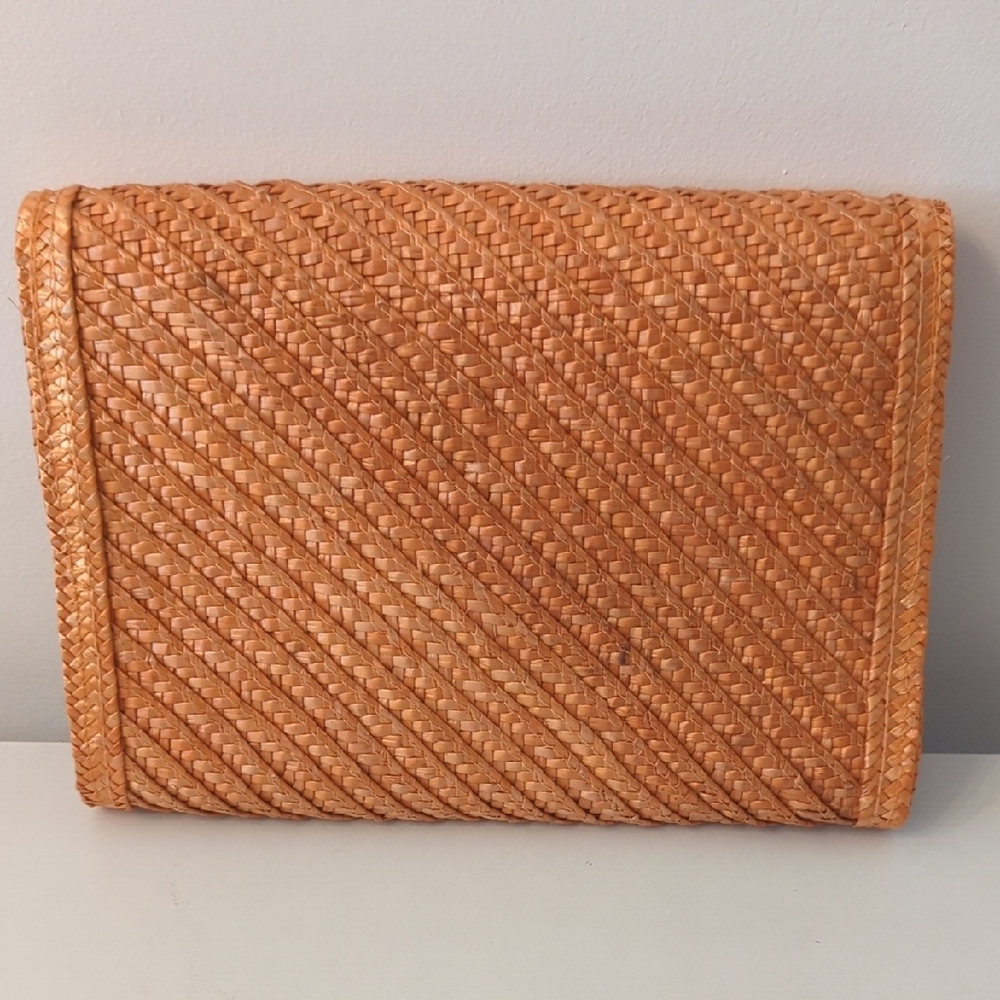 Vintage Orange Woven Clutch - Picture 4 of 11